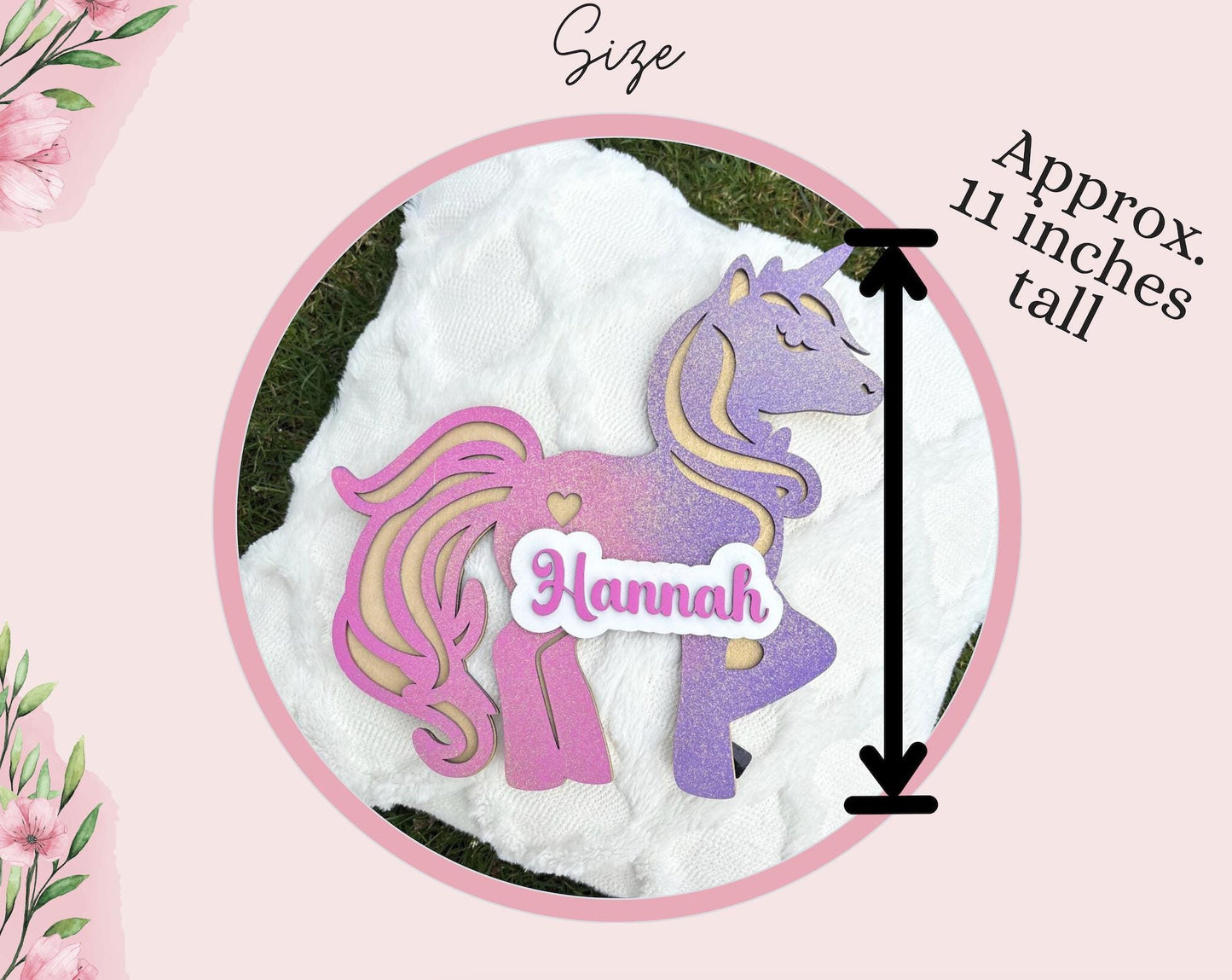 Unicorn Wooden Sign Personalized Name Laser Cut Magical Kids Room Bedroom Decor Nursery Decor Personalized Custom Sign Whimsy Fantasy Gift
