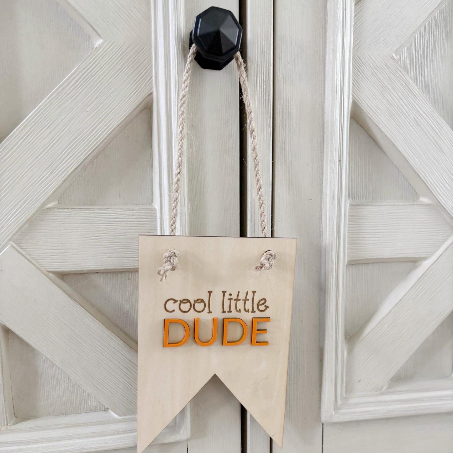 Cool Little Dude Wall Sign – Laser Engraved Kids Room Decor | Personalized Wooden Nursery Art | Boy’s Bedroom Hanging Sign Boys Bedroom