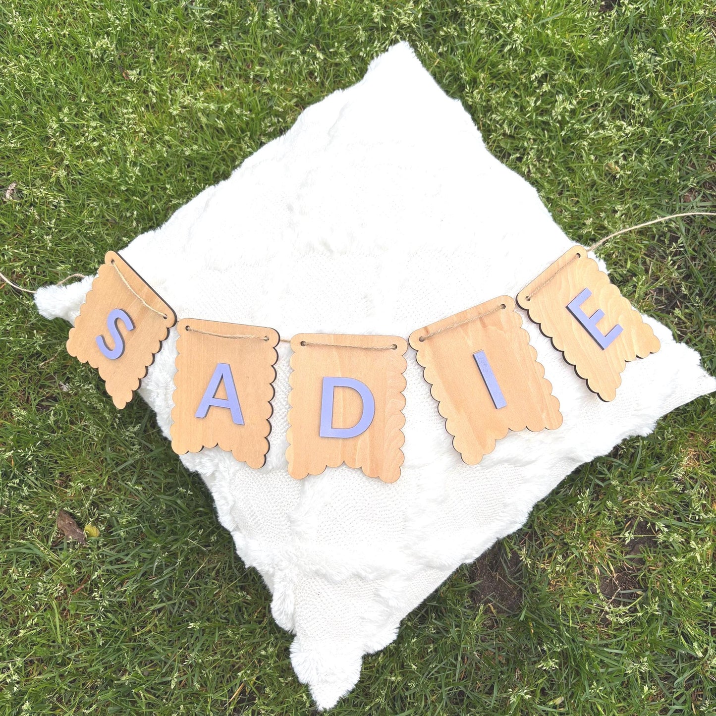 Personalized Wooden Name Banner | Nursery Wall Decor Custom Baby Name Sign | Kids Room Banner | Baby Shower Gift Name Garland Girl Birthday