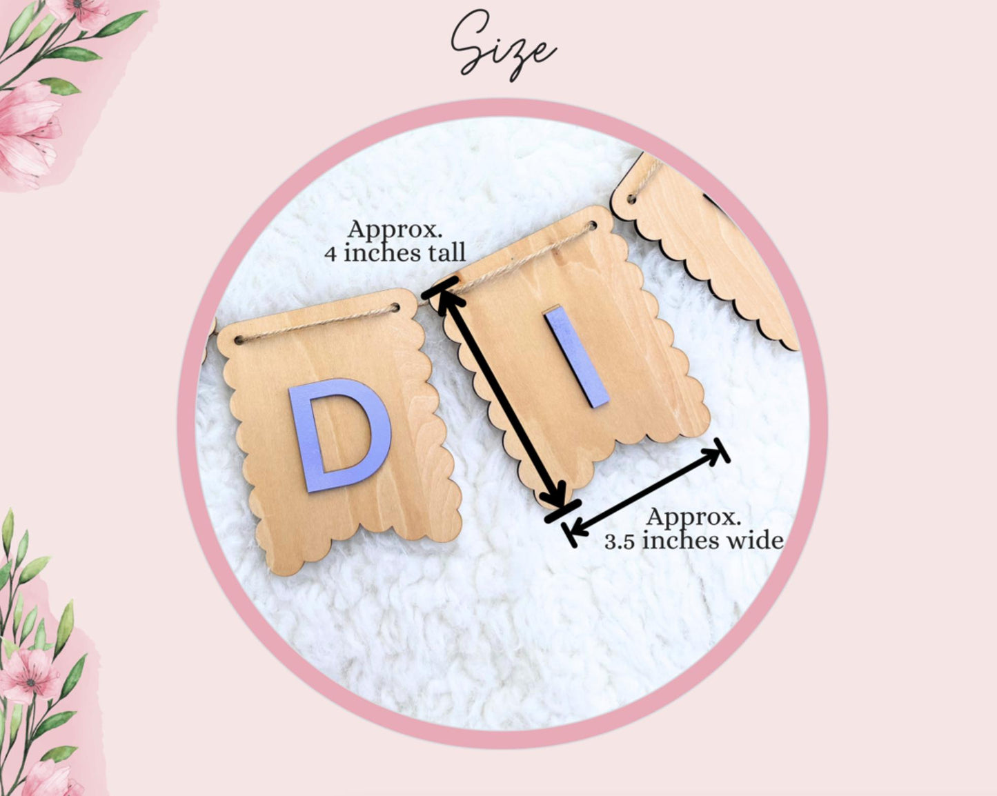 Personalized Wooden Name Banner | Nursery Wall Decor Custom Baby Name Sign | Kids Room Banner | Baby Shower Gift Name Garland Girl Birthday