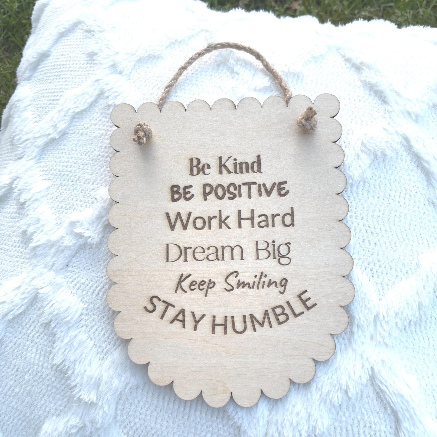 Inspirational Wooden Quote Sign | Be Kind Wall Decor Positive Affirmation Hanging | Motivational Kids Room Decor | Classroom or Office Sign