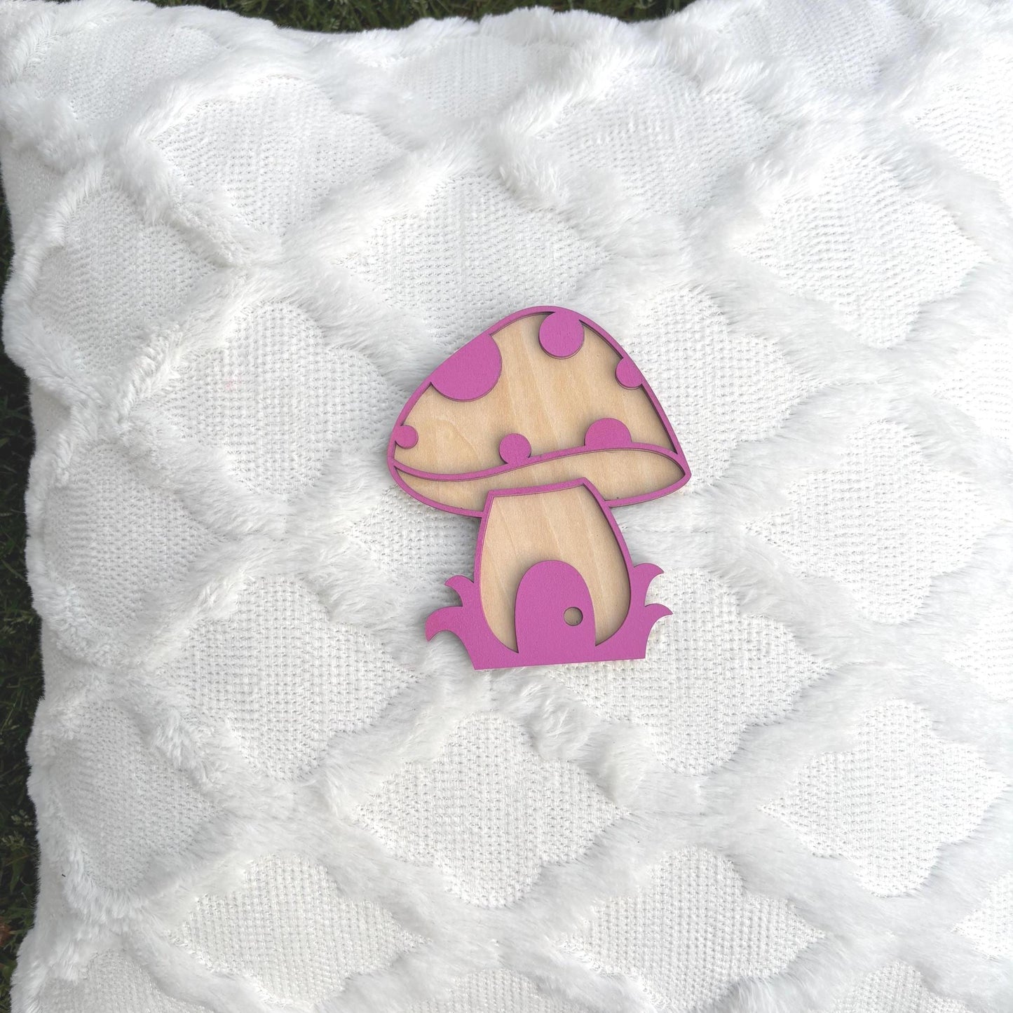Mushroom Wall Sign β Woodland Nursery Decor | Handmade Wooden Toadstool Wall Art | Fairy-Themed Baby Gift | Boho Kids Room Hanging Girls