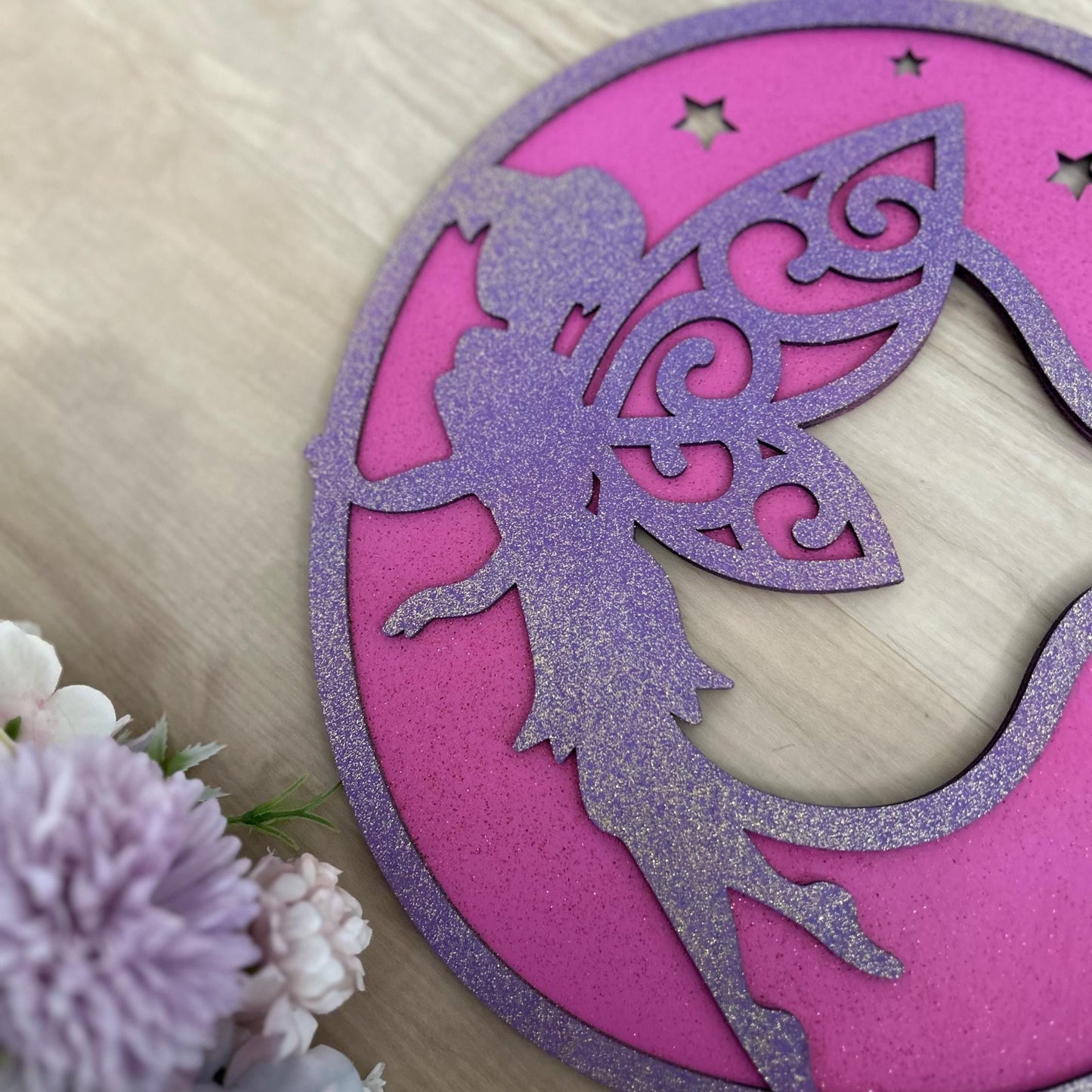 Fairy Letter Wall Decor Wood Nursery Letters Boho Name Sign Layered 3d Letters Floral Wooden Alphabet Letters Girls Room Sign Bedroom Girls