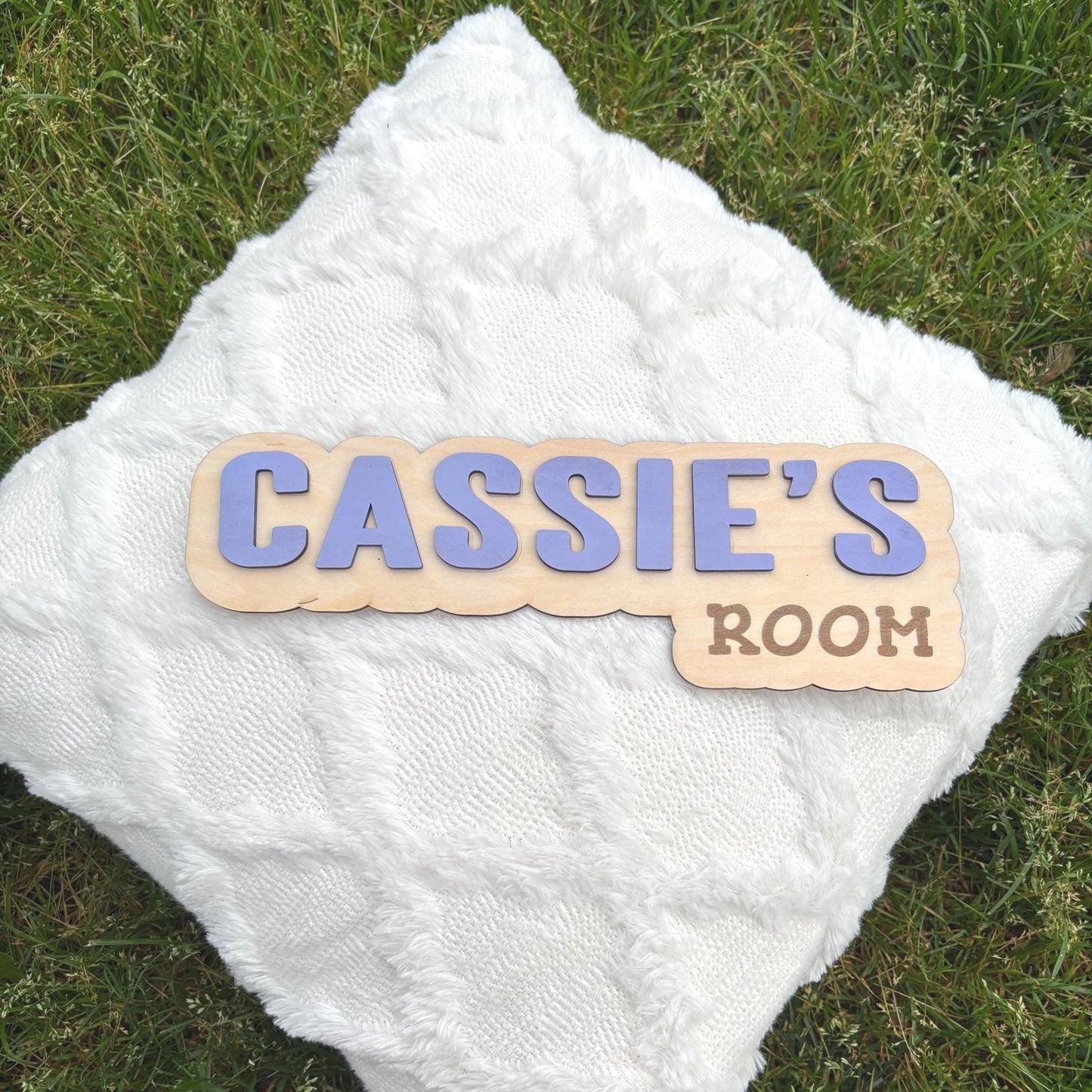 Bedroom Sign for Girls & Boys – Custom wood name sign with 3D letters. Perfect for kids’ room, nursery, or playroom. Custom colors available