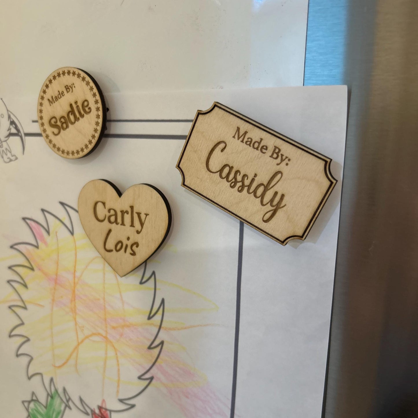 Personalized Kids Artwork Magnet – Custom Name Display for Children's Art | Choose from 3 Styles | Gift Bag Included Girls Boys School