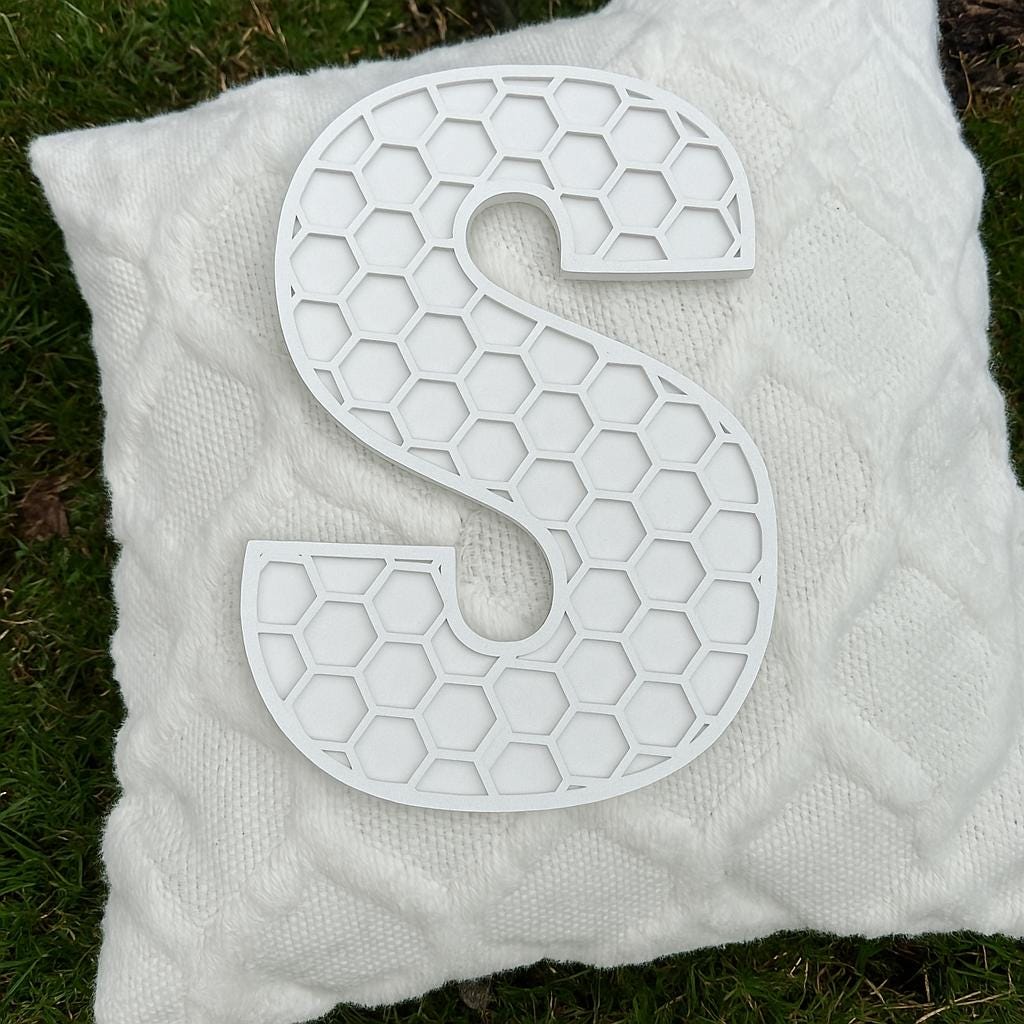 Honeycomb Letters Numbers β Custom Laser Cut Wall Decor | Geometric Nursery, Office, or Home Accent | Modern Name & Initial Signs Girls