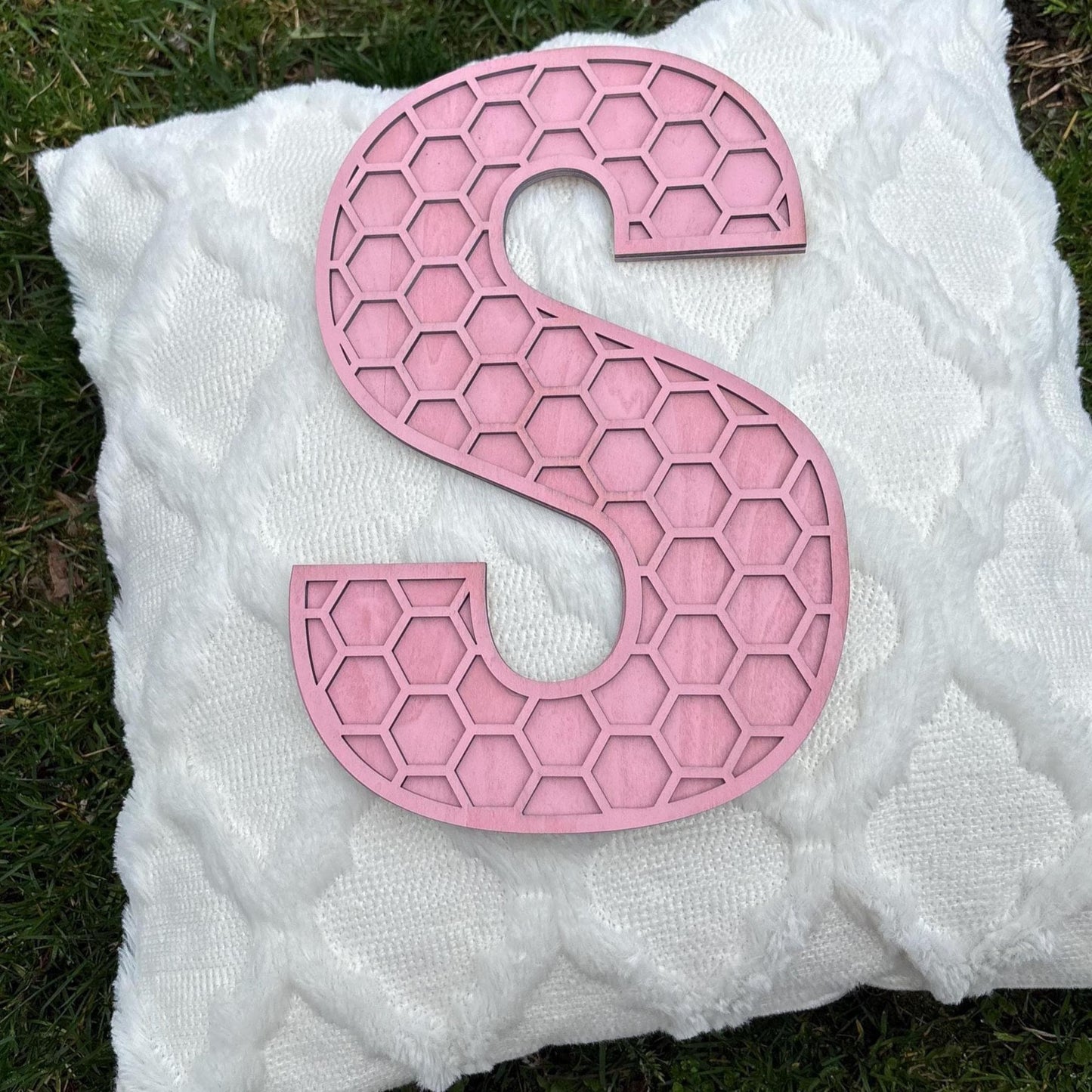 Honeycomb Letters Numbers β Custom Laser Cut Wall Decor | Geometric Nursery, Office, or Home Accent | Modern Name & Initial Signs Girls