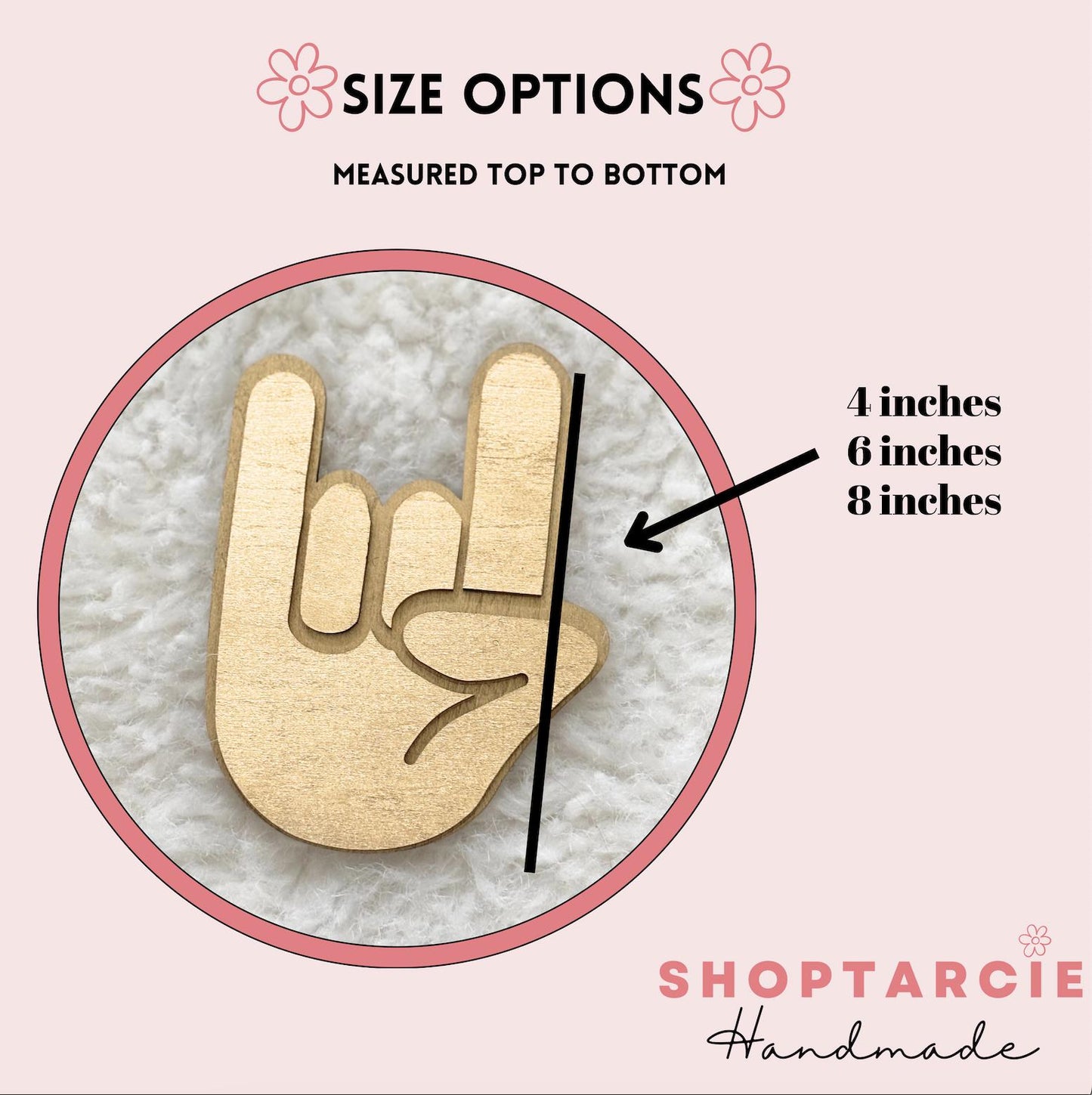 Rock On Hand Sign – Laser Cut Wooden Wall Decor | Hand Symbol Art | Cool Room Accent | Music Lover or Teen Gift Bedroom Boys Girls Boho