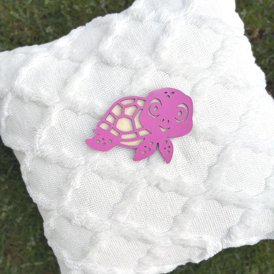 Sea Turtle Wall Art – Adorable Wooden Ocean Animal Decor for Nursery Kids Room – Coastal, Beach, or Sea Life Theme – Handmade Girls Bedroom