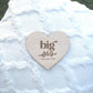 Big Bro Big Sis Wooden Heart Sign | Big Brother Announcement Prop Sibling Gift Idea Nursery Wall Decor Pregnancy Reveal Baby Shower Keepsake