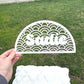 Personalized Name Sign – Half Circle Layered Wooden Wall Art | Custom Kids Room Decor | Nursery Name Plaque with Scallop Pattern
