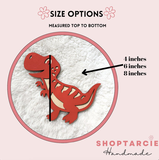 Wooden Dinosaur Wall Decor – Custom Laser Cut Dino Sign for Kids Room | Nursery Wall Art | Playroom or Classroom Decor Boys Bedroom Girls