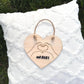 Personalized “Est” Heart Sign Couple Anniversary Gift Custom Wedding Decor Family Established Sign Valentine’s Day Gift Rustic Wall Hanging