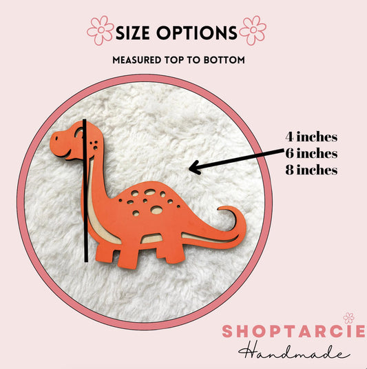 Wooden Dinosaur Wall Decor – Custom Laser Cut Dino Sign for Kids Room | Nursery Wall Art | Playroom or Classroom Decor Boys Bedroom Girls