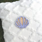 Wooden Seashell Wall Sign – Handmade Coastal Nursery Decor | Lavender & Natural Beach-Themed Wall Art | Baby Shower or Ocean Room Gift