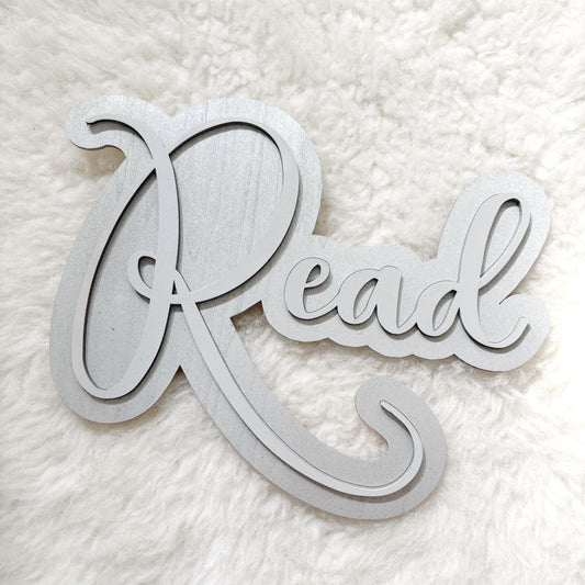 Read Wooden Wall Sign – Layered Laser Cut Book Nook Decor | Handmade Script Sign for Reading Corners, Classrooms & Libraries Girls Library