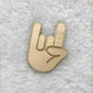 Rock On Hand Sign – Laser Cut Wooden Wall Decor | Hand Symbol Art | Cool Room Accent | Music Lover or Teen Gift Bedroom Boys Girls Boho