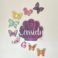 Seashell Name Wall Sign – Personalized Coastal Nursery Decor | Handmade Paper Cut Look | Beach-Themed Kids Room or Bedroom Wall Art Girls