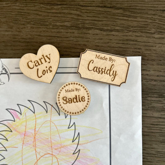Personalized Kids Artwork Magnet – Custom Name Display for Children's Art | Choose from 3 Styles | Gift Bag Included Girls Boys School