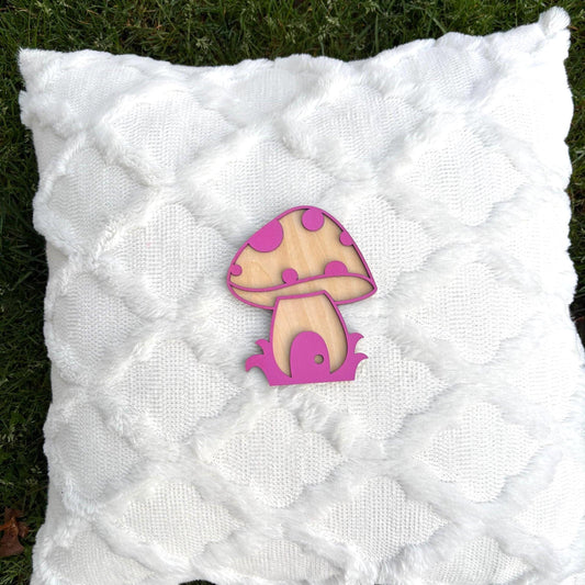Mushroom Wall Sign – Woodland Nursery Decor | Handmade Wooden Toadstool Wall Art | Fairy-Themed Baby Gift | Boho Kids Room Hanging Girls