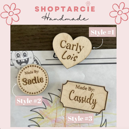 Personalized Kids Artwork Magnet – Custom Name Display for Children's Art | Choose from 3 Styles | Gift Bag Included Girls Boys School