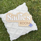 Personalized Kids Room Sign | Custom Name Door Sign | Girls Room Wall Decor | Wooden Name Plaque with Butterfly | Nursery or Bedroom Sign
