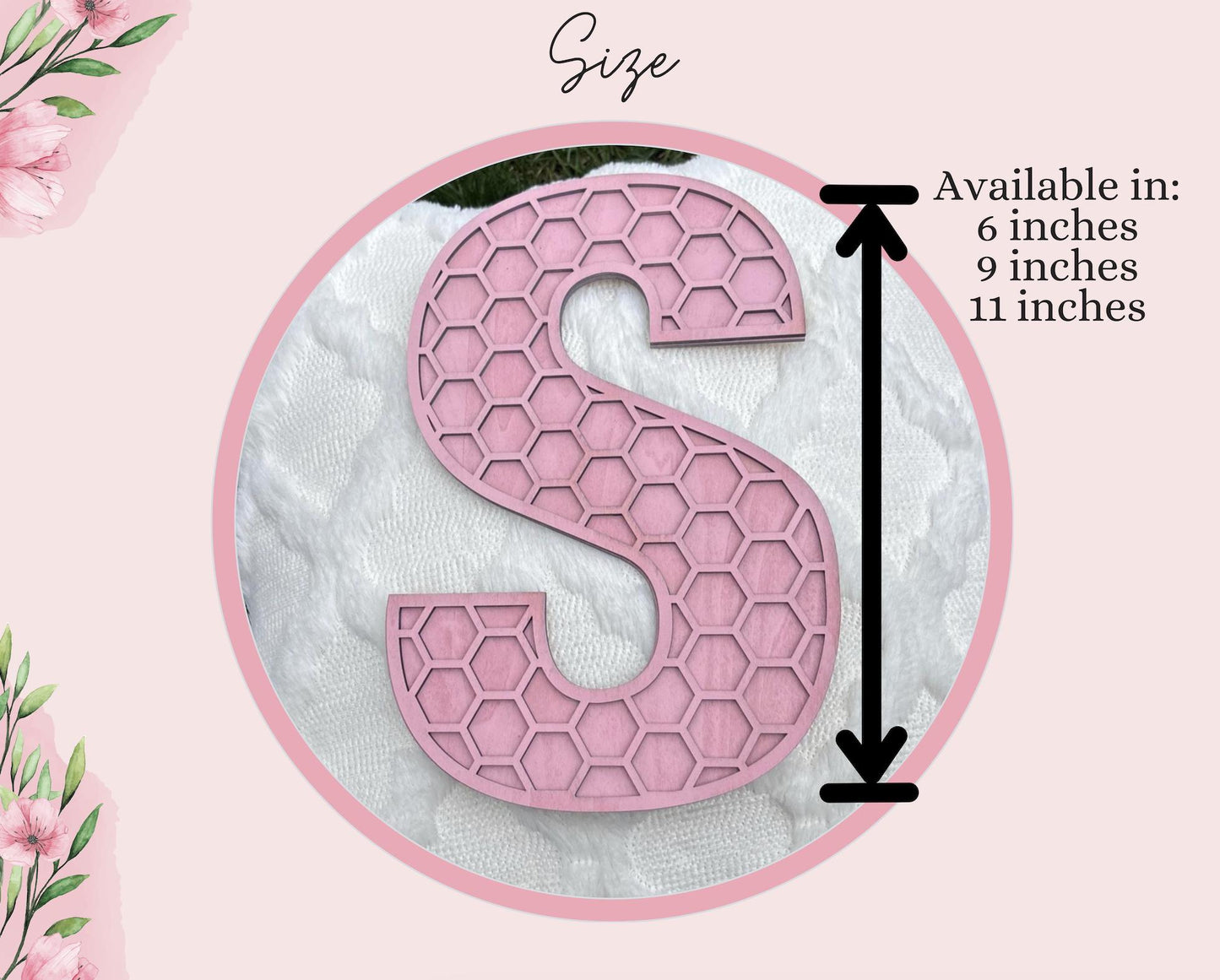 Honeycomb Letters  Numbers – Custom Laser Cut Wall Decor | Geometric Nursery, Office, or Home Accent | Modern Name & Initial Signs Girls