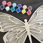 Butterfly Wooden DIY Coloring Set For Kids • Colorful Paint Set Wooden Unfinished Holiday Painting Creative Wooden Toys Girls Girly Party