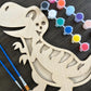 Dinosaur Themed DIY Craft Kit for Kids | Paint Your Own Dino Figures | Creative Art Set | Fun Birthday or Party Activity Birthday Gift Set