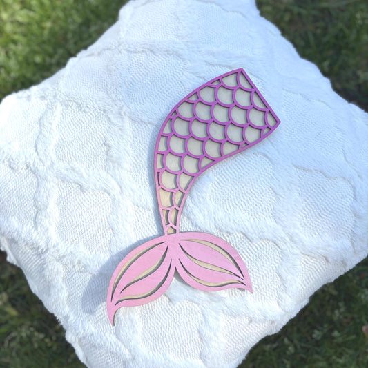 Mermaid Tail Wall Decor | Under the Sea Nursery Decor | Mermaid Room Wall Art | Wooden Ocean Theme Decor | Kids Mermaid Room Decoration