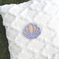Wooden Seashell Wall Sign – Handmade Coastal Nursery Decor | Lavender & Natural Beach-Themed Wall Art | Baby Shower or Ocean Room Gift