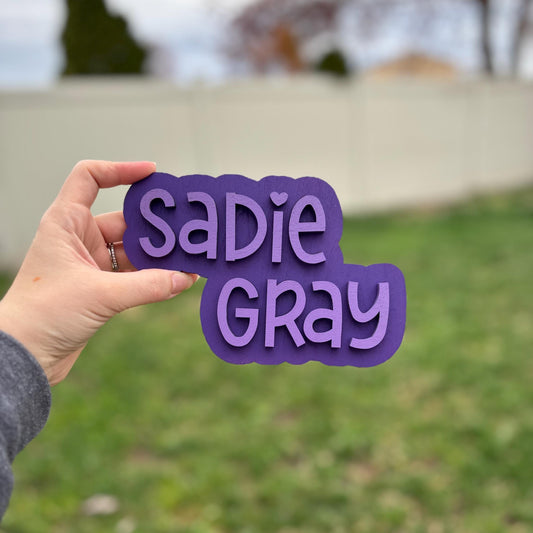 Personalized Name Sign – Custom Laser Engraved Wooden Nursery Decor | Baby Room Wall Art | Gift for Baby Showers & Birthdays Bedroom Girls