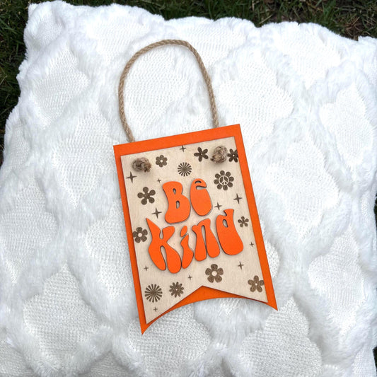 Be Kind Wall Sign – Layered Wood Kids Room Decor | Personalized Laser Engraved Hanging Sign | Nursery Wall Art | Kindness Gift Boys Bedroom