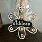 Personalized Flower Name Sign – Custom Laser Cut Wood Nursery Decor Baby Name Announcement | Kids Room Wall Art Keepsake Gift Girls Bedroom