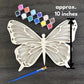 Butterfly Wooden DIY Coloring Set For Kids • Colorful Paint Set Wooden Unfinished Holiday Painting Creative Wooden Toys Girls Girly Party