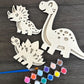Dinosaur Themed DIY Craft Kit for Kids | Paint Your Own Dino Figures | Creative Art Set | Fun Birthday or Party Activity Birthday Gift Set
