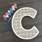 DIY Paint Rattan Letters • Colorful Paint Set Wooden Unfinished Letter Painting Creative Wooden Toys for Kids Bedrooms Home Artist