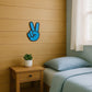 Peace Sign Wall Art – Handmade Wooden Kids Room Decor | Laser Engraved Symbol of Kindness | Nursery or Playroom Hanging Sign Boys Bedroom