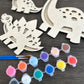 Dinosaur Themed DIY Craft Kit for Kids | Paint Your Own Dino Figures | Creative Art Set | Fun Birthday or Party Activity Birthday Gift Set