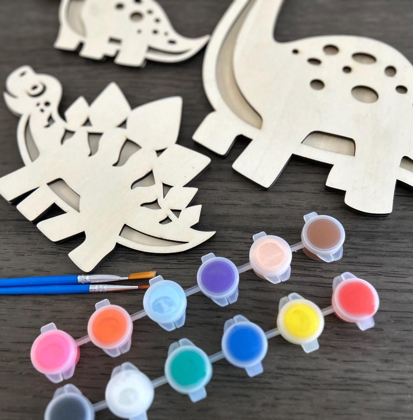 Dinosaur Themed DIY Craft Kit for Kids | Paint Your Own Dino Figures | Creative Art Set | Fun Birthday or Party Activity Birthday Gift Set