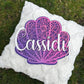 Seashell Name Wall Sign – Personalized Coastal Nursery Decor | Handmade Paper Cut Look | Beach-Themed Kids Room or Bedroom Wall Art Girls