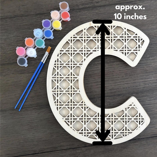 DIY Paint Rattan Letters • Colorful Paint Set Wooden Unfinished Letter Painting Creative Wooden Toys for Kids Bedrooms Home Artist