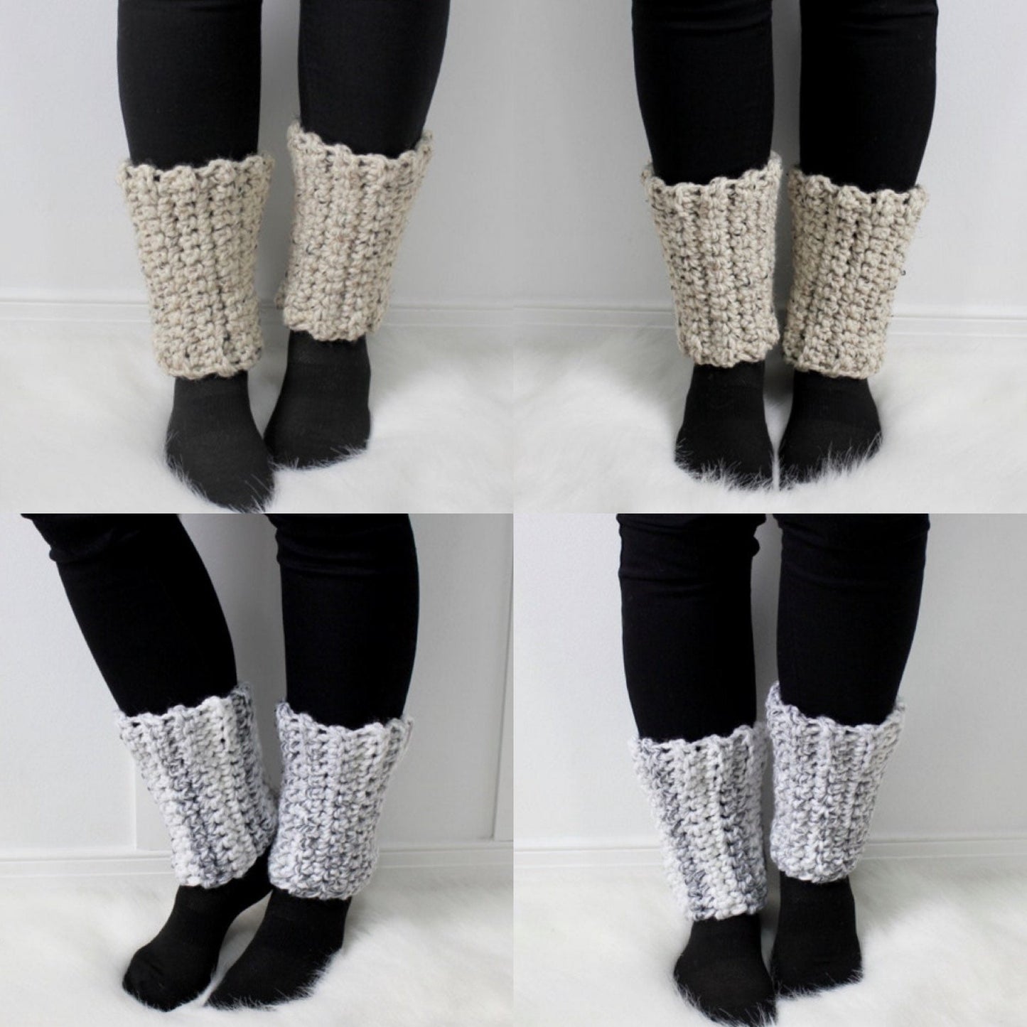 Woman's Knit Legwarmers • Crochet Winter Anklewarmers Ankle-warmers Woven Chunky Knit Ankle Warmers Woman Boot Cuffs Handmade Gift Mom