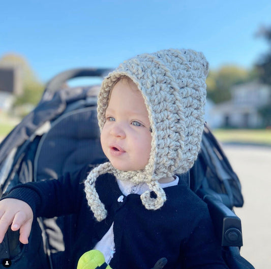 Handmade Crochet Baby Toddler Pixie Bonnet •Warm Toddler Hat • Newborn • Winter Beanie • Knit I Knitwear • Child Girl Boy Neutral