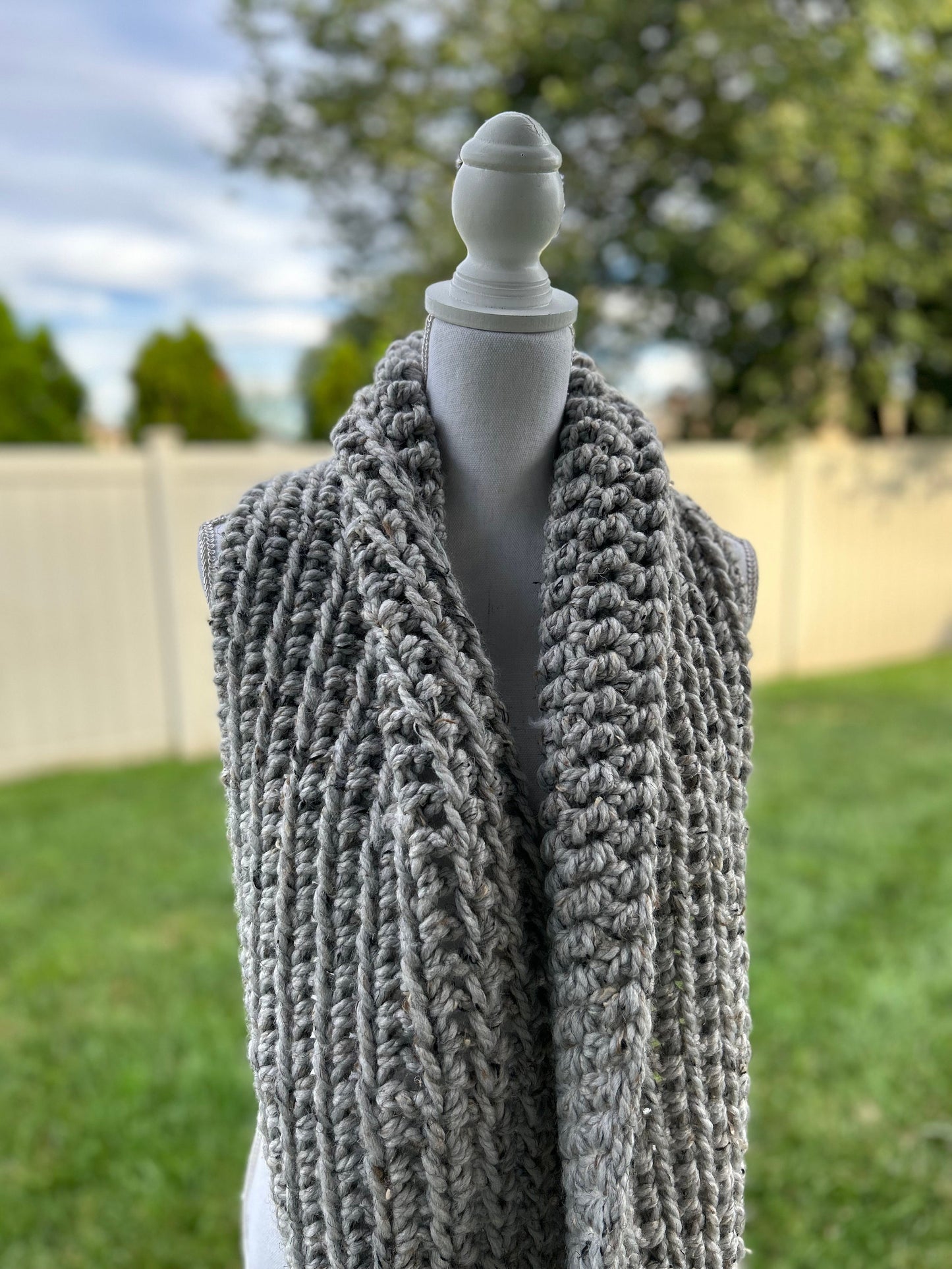 Women's Crochet Large Infinity Scarf • Winter Woven • Warm Handmade Chunky Knit • Free Shipping •  Christmas • Gift for Mom Sister Daughter